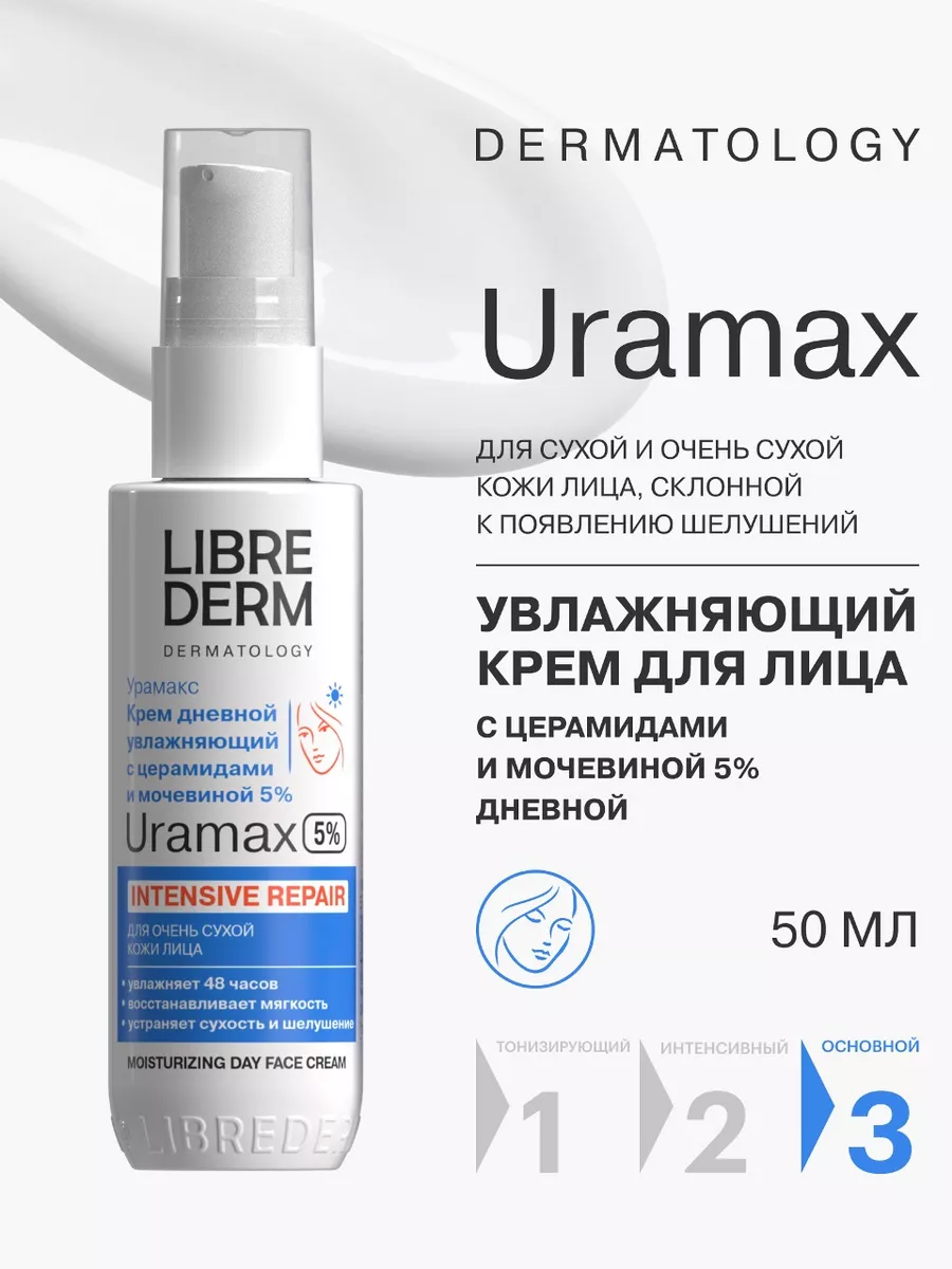 Крем для лица дневной URAMAX увлажняющий 50 мл LIBREDERM